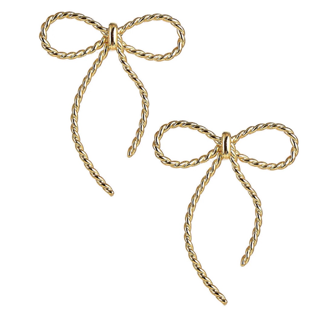 Lisi Lerch Tory Bow Earring Post Gold Nwt 25$